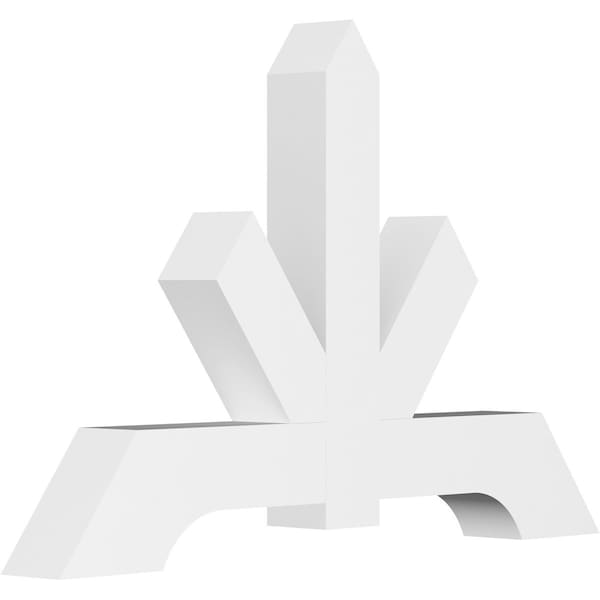 Ekena Millwork Vanguard Architectural Grade PVC Gable Bracket, 60"W x 40"H x 6"D x 6"F, 16/12 Pitch GBP060X40X0606VAN00 - main